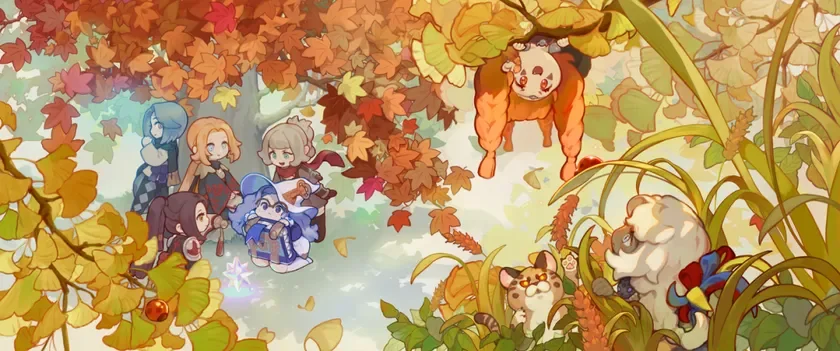 秋の景色とマスター達