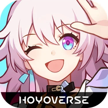 HOYOVERSEロゴと三月なのかのイラスト