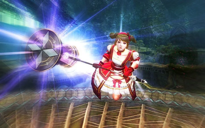 少女キャラとハンマー