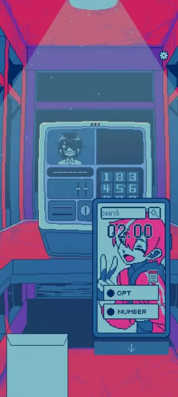 ピクセルアートのUIとキャラクター