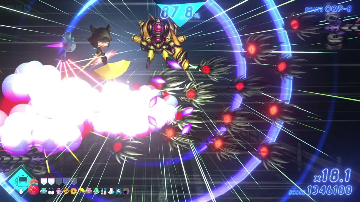 ゲームプレイ中のボス戦