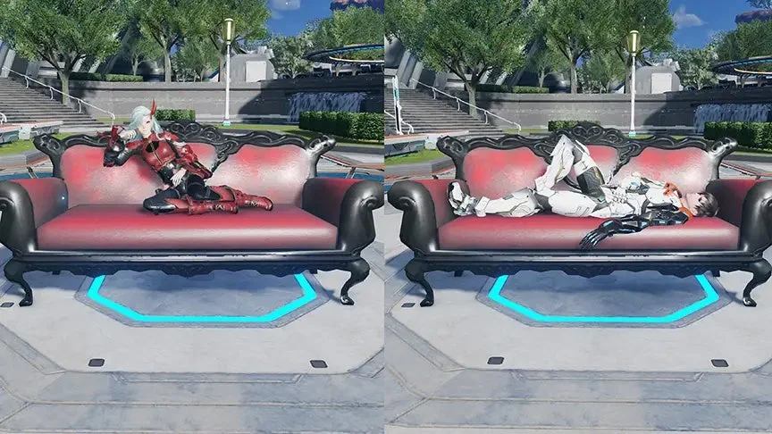 ゲーム,SF,キャラクター,アバター,ソファ,ポーズ