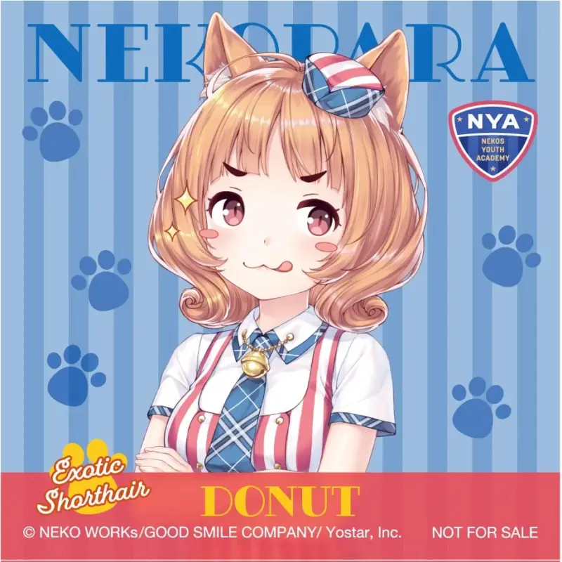 ネココネ特製ステッカーのデザイン (ドーナツ)