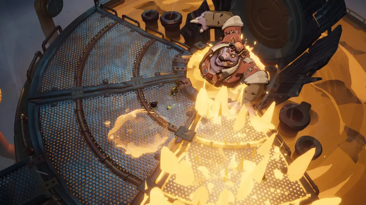 ボス戦、俯瞰視点