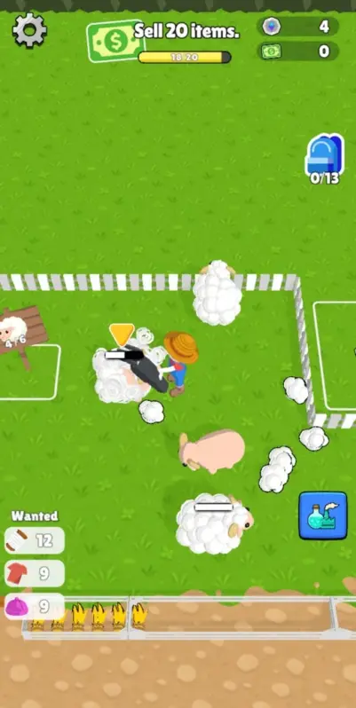 Wool Harvestのゲームプレイ画面