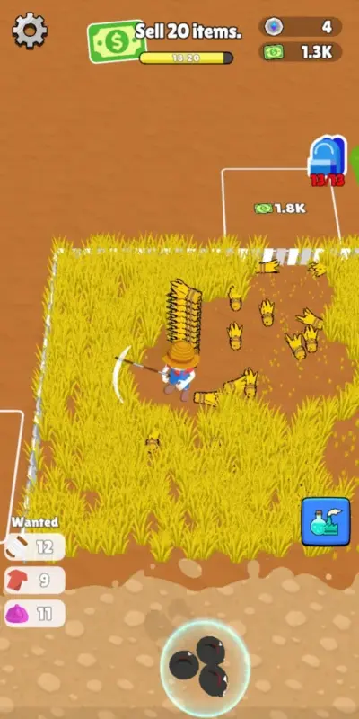Wool Harvestのゲームプレイ画面
