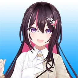 アニメキャラクター,女性,VTuber,ロングヘア,紫の瞳,蝶,アイドル