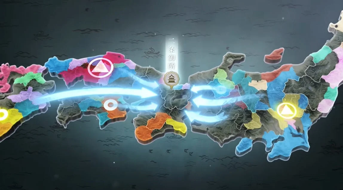 日本地図と勢力図
