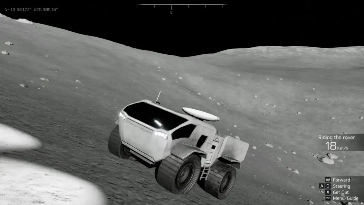 月面ローバーの操作画面