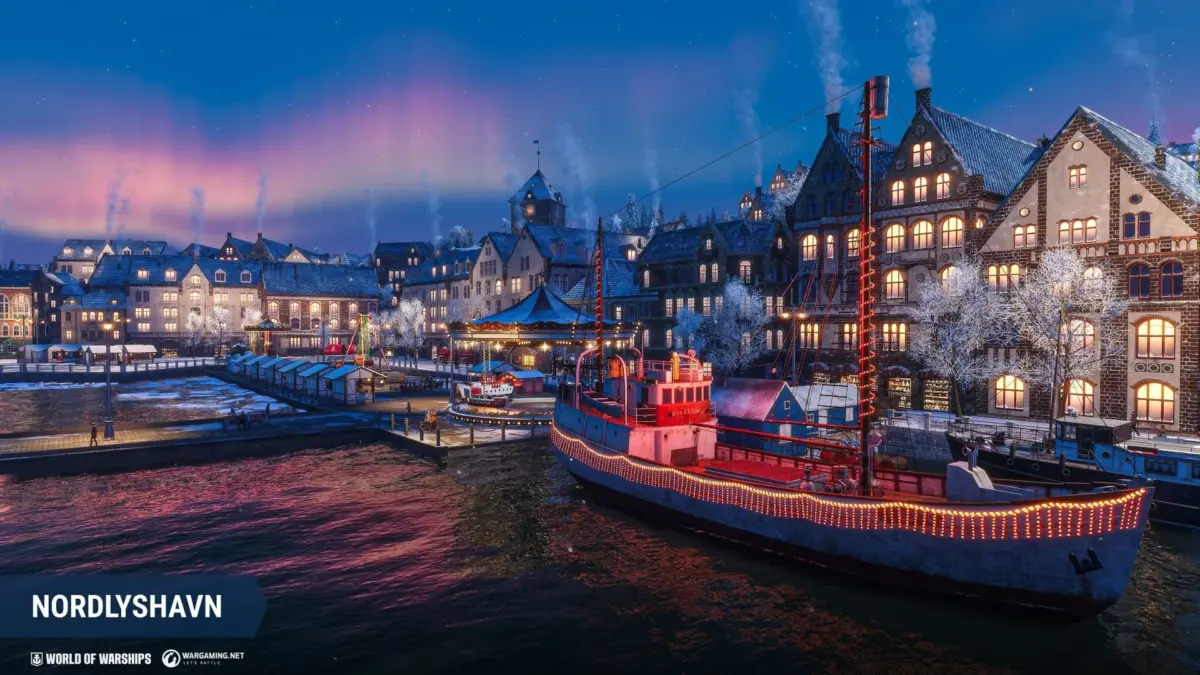 冬の港町とクリスマスイルミネーション