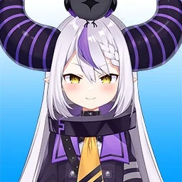 VTuber,アニメ,キャラクター,少女,ホロライブ,ラプラス・ダークネス,角,鳥,紫色,白髪,可愛い,萌え