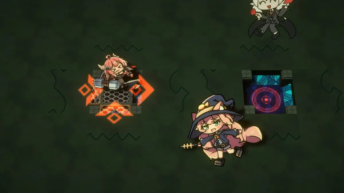 キャラクターと魔法陣