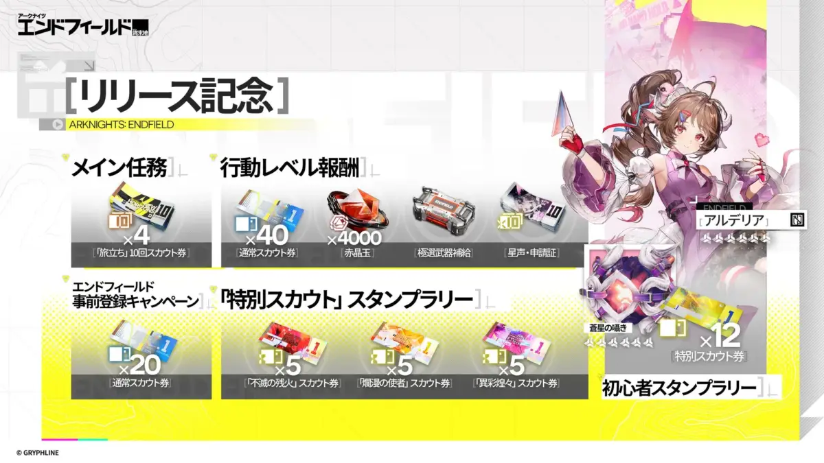 リリース記念報酬