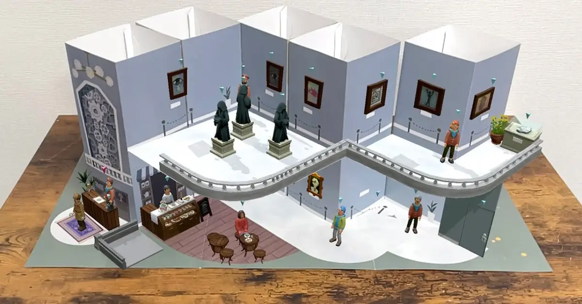 ポップアップ式のミニチュア美術館