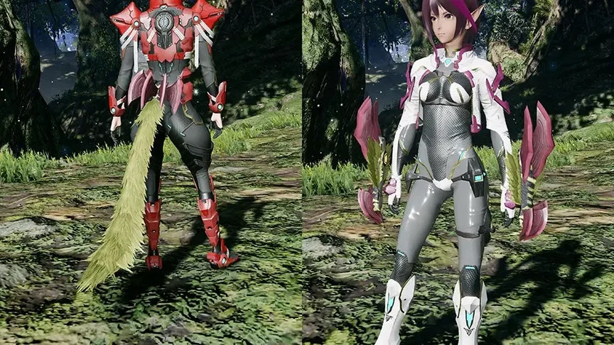 ゲーム,SF,ファンタジー,キャラクター,アバター,森林,鎧,武器,エルフ,男性キャラクター,女性キャラクター