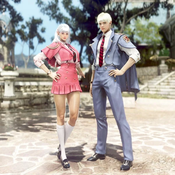 オルビア・アカデミーのアカデミア衣装を着たキャラクター