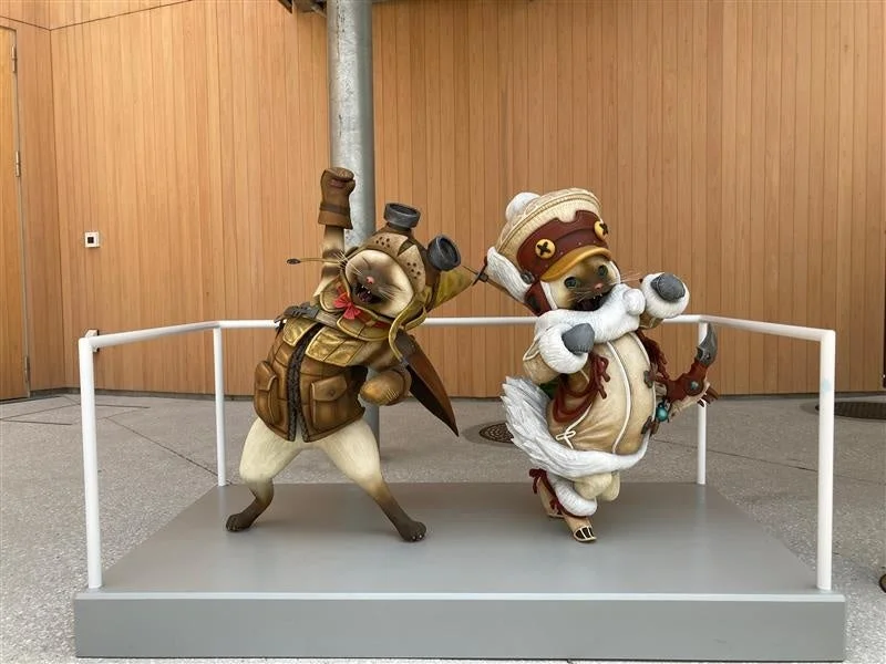 オトモアイルーの等身大フィギュア