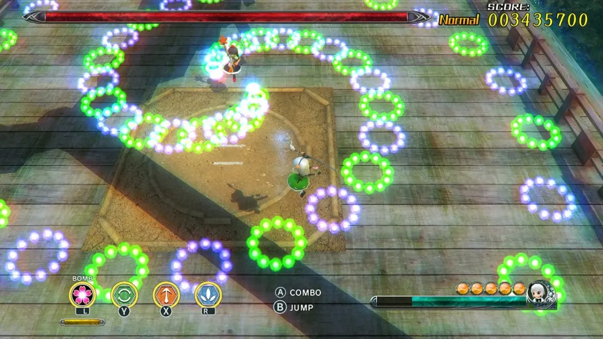 ゲームプレイ画面、弾幕