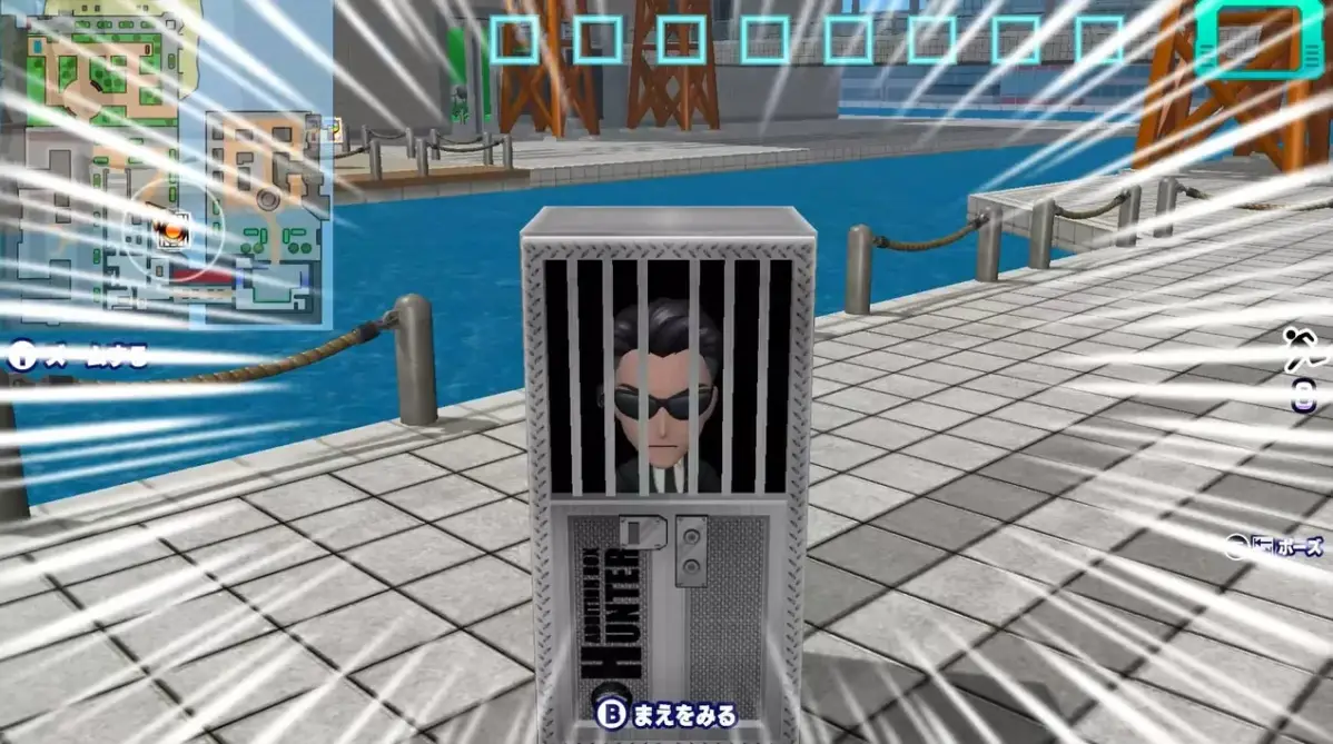 ゲーム画面:ハンター、檻