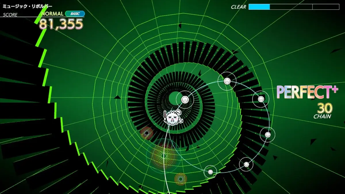 ミュージック・リボルバー プレイ画面