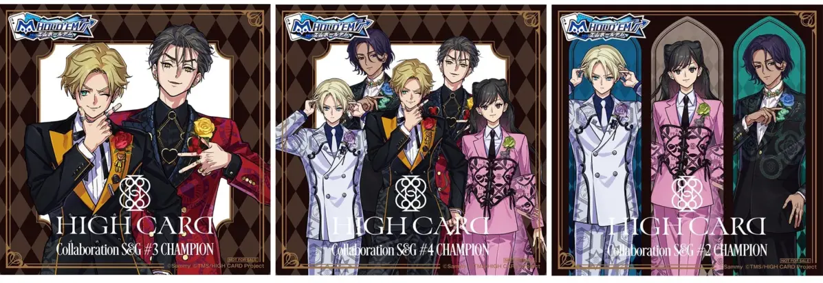 人気アニメ「HIGH CARD」と「M HOLD'EM」のコラボレーションイラスト