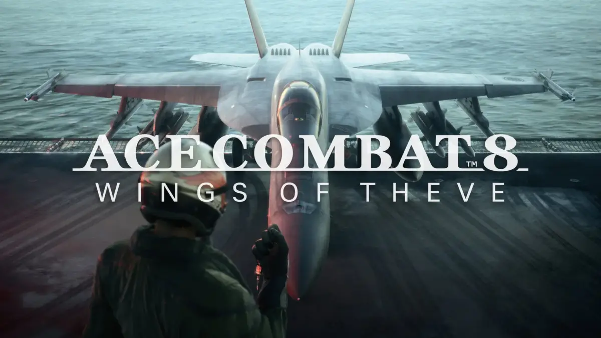 ACE COMBAT 8: WINGS OF THEVEのロゴと戦闘機