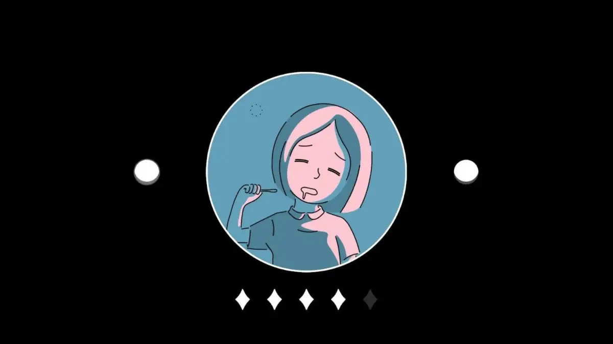 歯磨きをする女性のイラスト