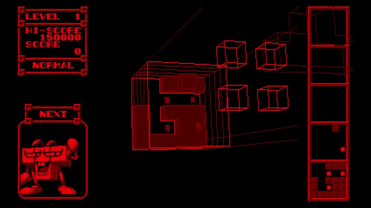 3D Tetrisゲーム画面