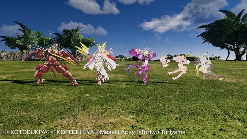 様々なデザインのロボットや美少女キャラクターのフィギュア