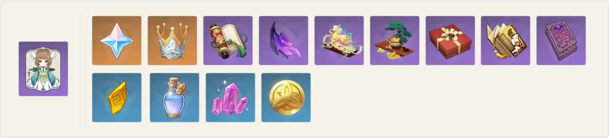 イベント報酬アイテム一覧