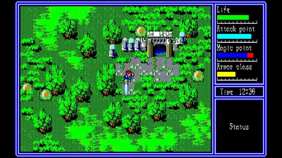 レトロRPGのゲーム画面