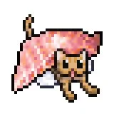 ピクセルアートの猫