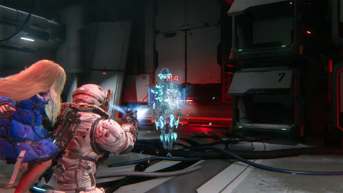 キャラクターとロボットの戦闘