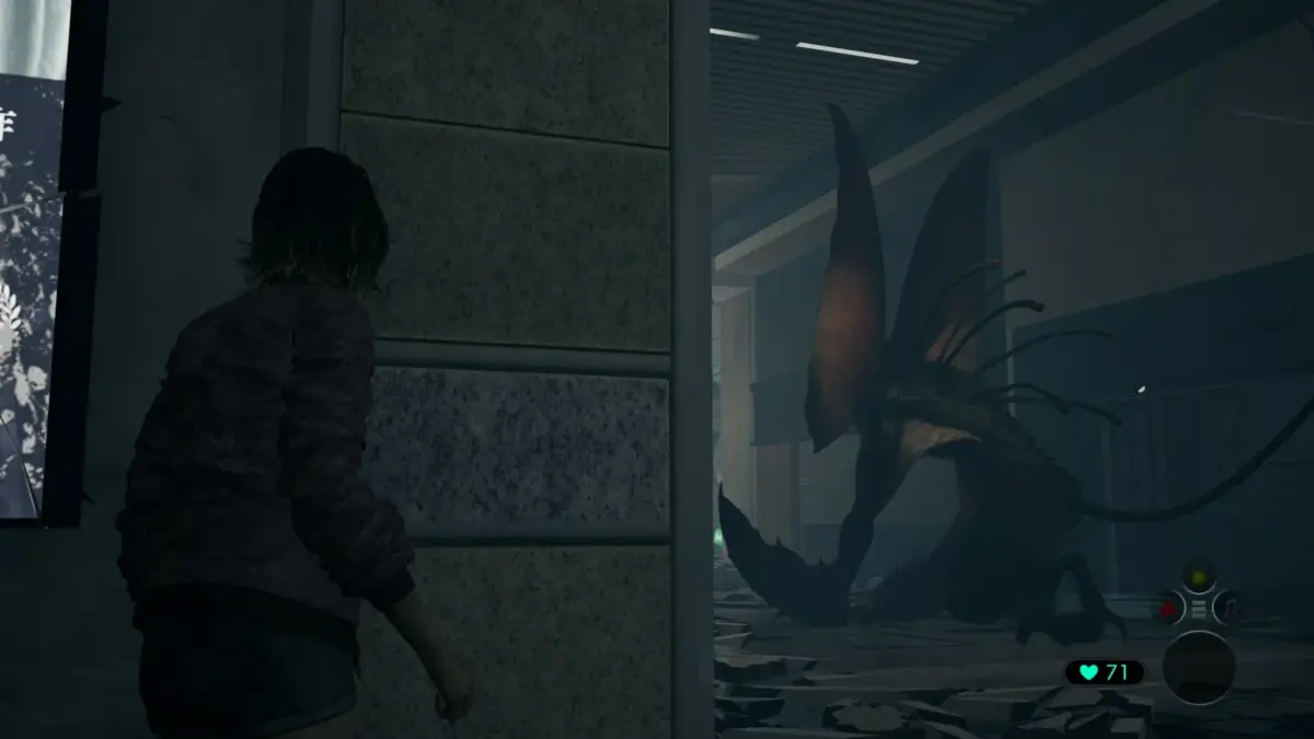 モンスターを覗き込むアン