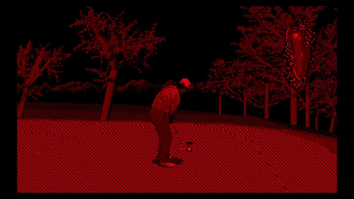 T&E ヴァーチャルゴルフゲーム画面