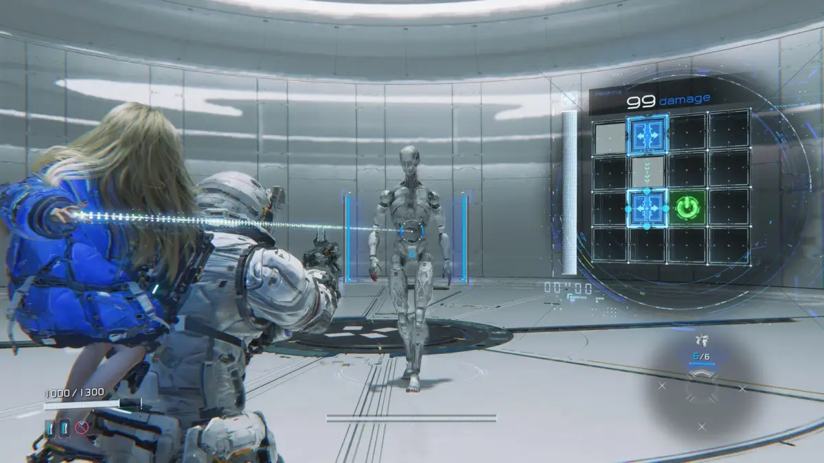 ハッキングと戦闘のゲームシーン