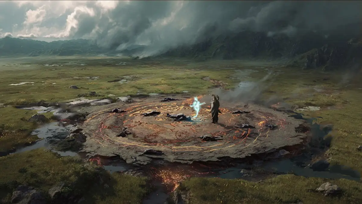 神秘的な魔法陣の祭壇