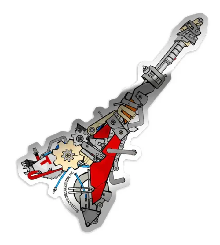 チャイのギターモチーフのステッカー