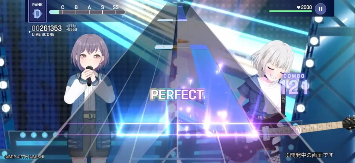 リズムゲーム画面