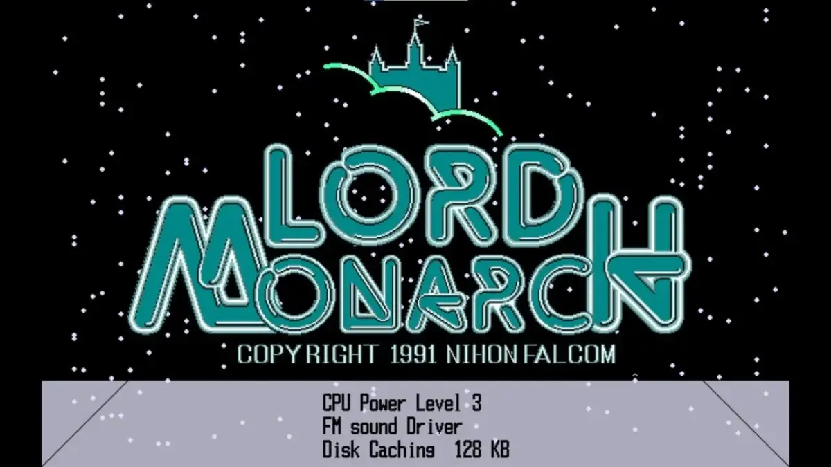 LORD MONARCH オリジナル版タイトル画面