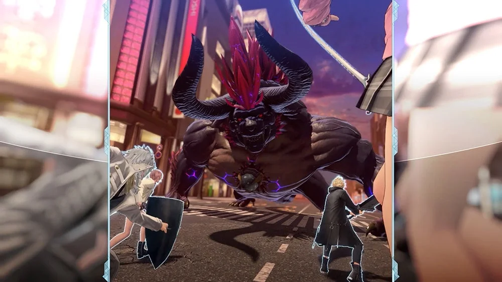 モンスターとキャラクターの戦闘シーン