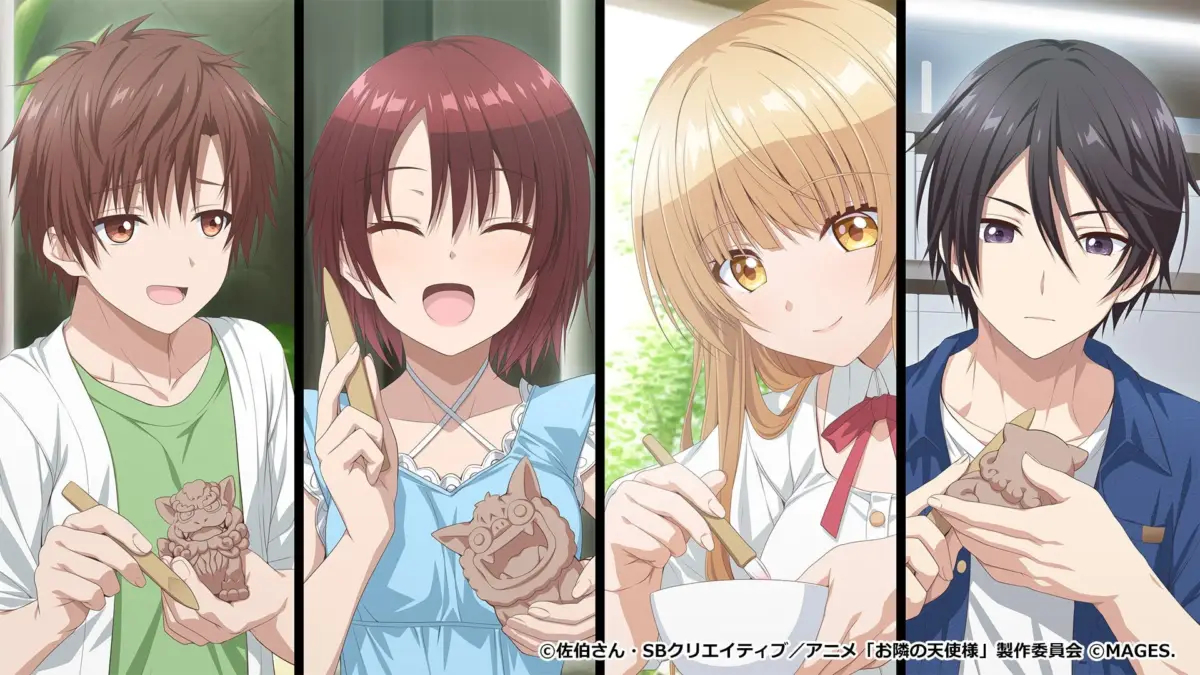 シーサー作りを楽しむ4人