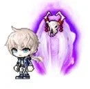 アニメ、ゲーム、キャラクター、メイプルストーリー、ゴースト、ファンタジー、スキル、召喚、男性キャラクター、紫のオーラ