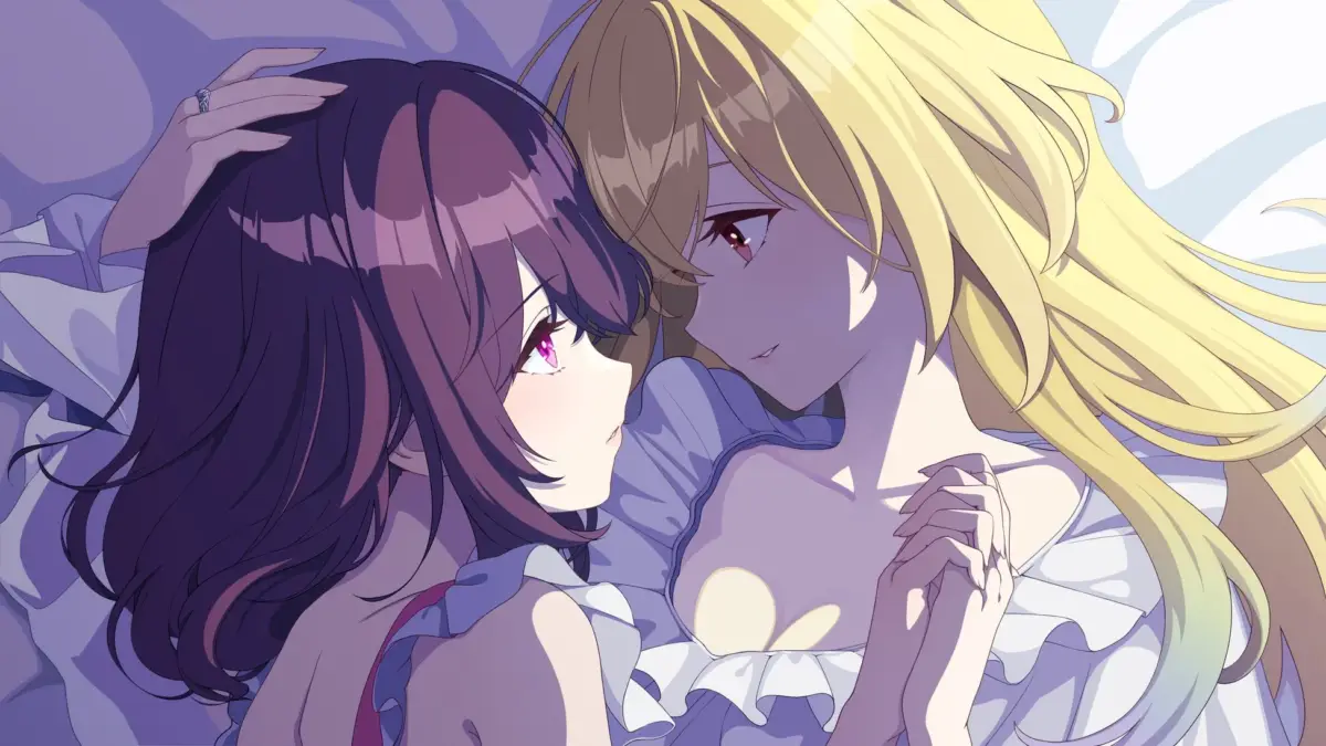 ベッドで寄り添う二人