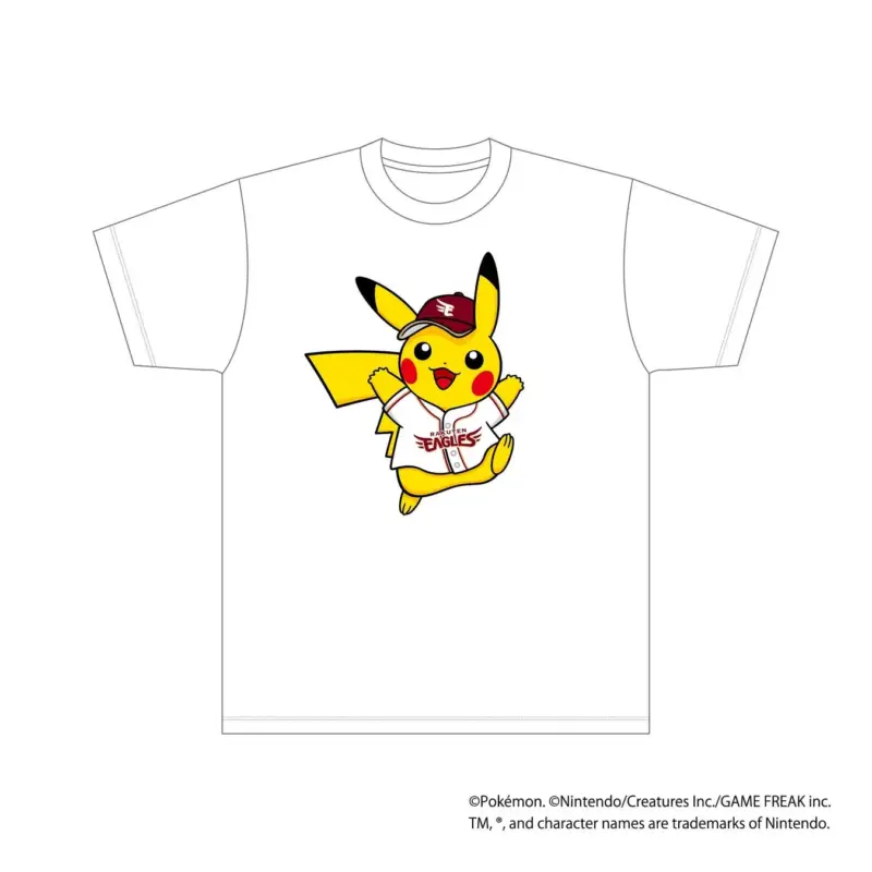 楽天イーグルス×ポケモン Tシャツ ユニフォーム着用ピカチュウ
