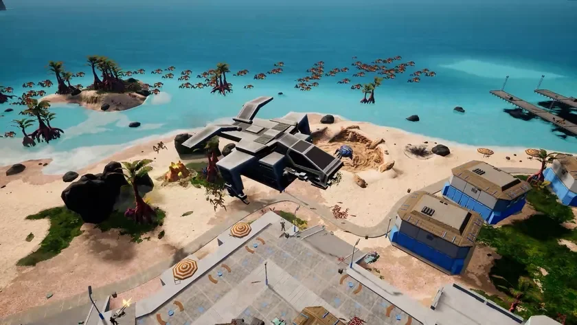 SF的なビーチの風景