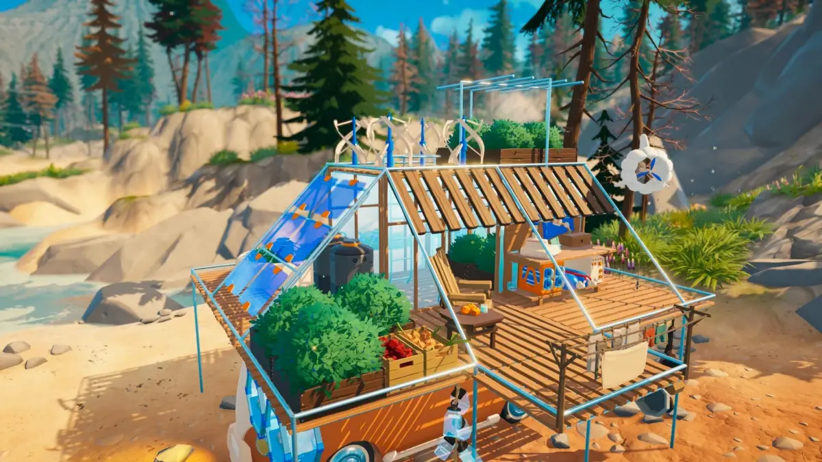 キャンピングカーとビーチ