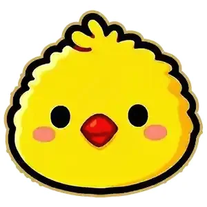 ひよこの顔のイラスト