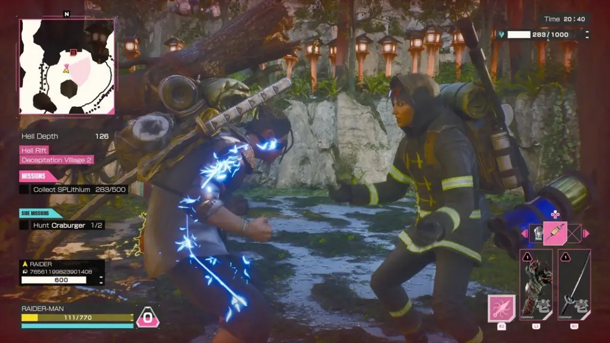 ゲームのプレイ画面