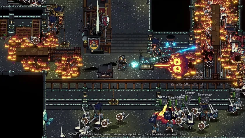 ピクセルアートの戦闘シーン